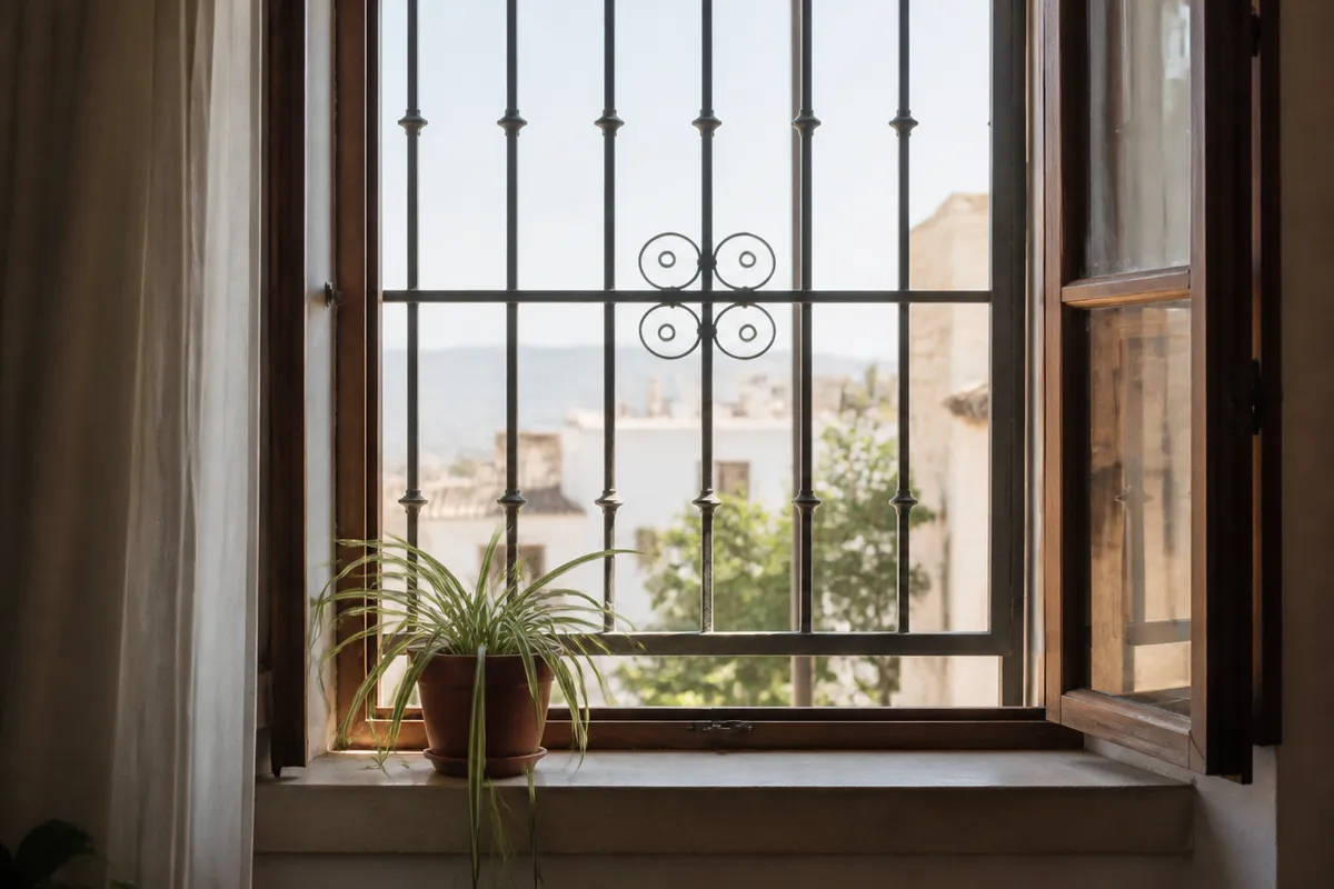 Refuerzo de ventana en un piso de Murcia con herraje de seguridad